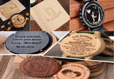 personalized wooden watch, Engraving men’s watches, bronze anniversary gift for men, man’s wood watch with custom engraved handwriting