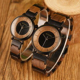 Personalized Couples Wood Watch| Engraved Wooden Watch| Groomsmen Watches| Red Sandalwood & Ebony for Men| Unique Anniversary Gift for Her