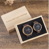 Woodly Matching Men & Women's Wood Watch Set