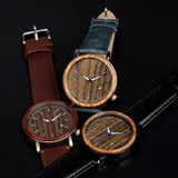 Flex Wood Grain Face Wood Watch for Men