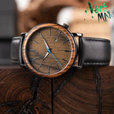 Flex Wood Grain Face Wood Watch for Men