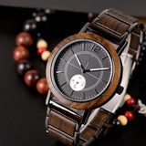 Eclipse Men's Wood Watch - Black Face & Detailing