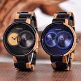 Garnet for Men Dual-Time Wood Watch With Optional Engraving